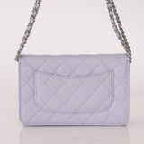 Chanel 21K Lavender Caviar Wallet on Chain