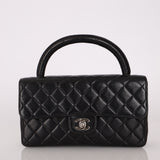 Rare Chanel 1996 Lambskin East West Kelly Top Handle SHW