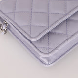 Chanel 21K Lavender Caviar Wallet on Chain