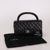 Rare Chanel 1996 Lambskin East West Kelly Top Handle SHW