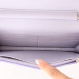 Chanel 21K Lavender Caviar Wallet on Chain