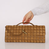 Limited Edition Bottega Veneta Suede & Lambskin Andiamo Top Handle