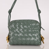 Bottega Veneta Mini Loop Intrecciato Polished Leather Camera Bag
