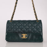 Chanel 2013 Emerald Soft Medium Elegence Flap Bag