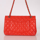 Chanel 2016 Lambskin Red Medium Double Flap GHW