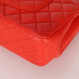 Chanel 2016 Lambskin Red Medium Double Flap GHW