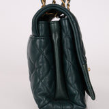 Chanel 2013 Emerald Soft Medium Elegence Flap Bag