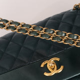 Chanel 2013 Emerald Soft Medium Elegence Flap Bag
