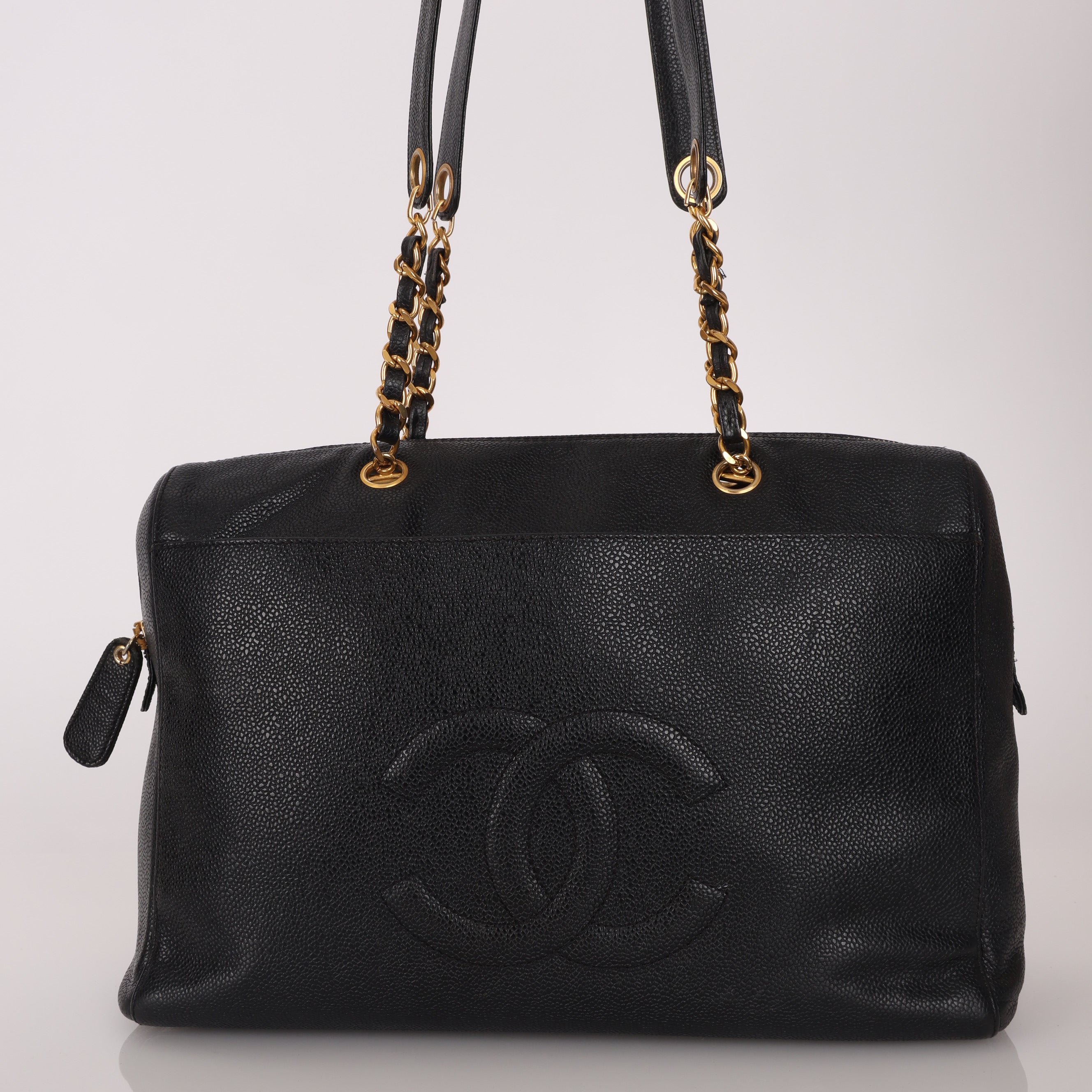 Chanel 1995 Medium Caviar Timeless Zip Tote 24K GP