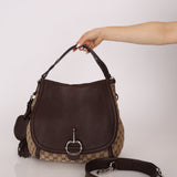 Gucci GG Canvas Techno Horsebit Crossbody Bag