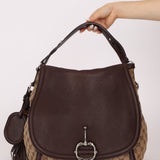 Gucci GG Canvas Techno Horsebit Crossbody Bag