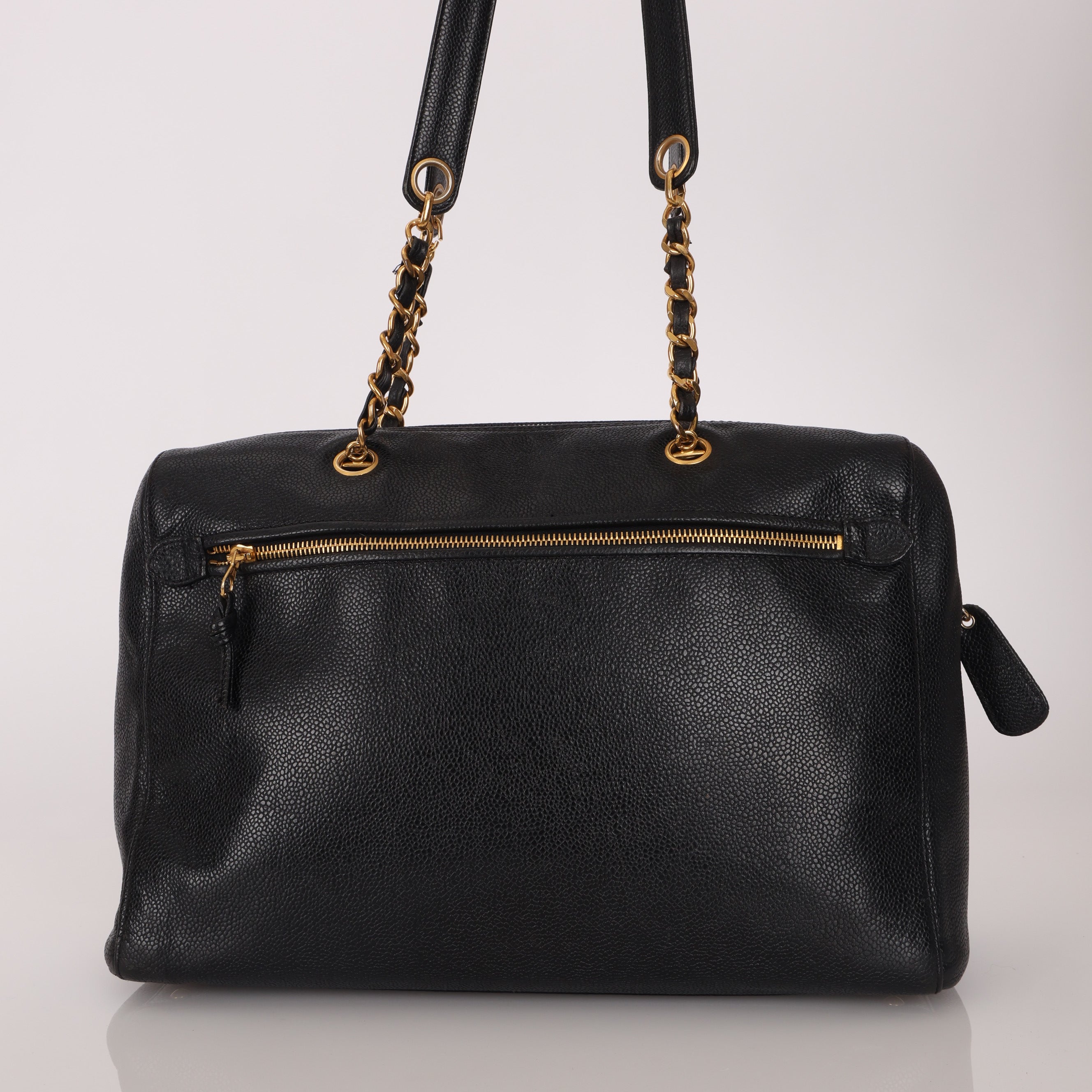 Chanel 1995 Medium Caviar Timeless Zip Tote 24K GP