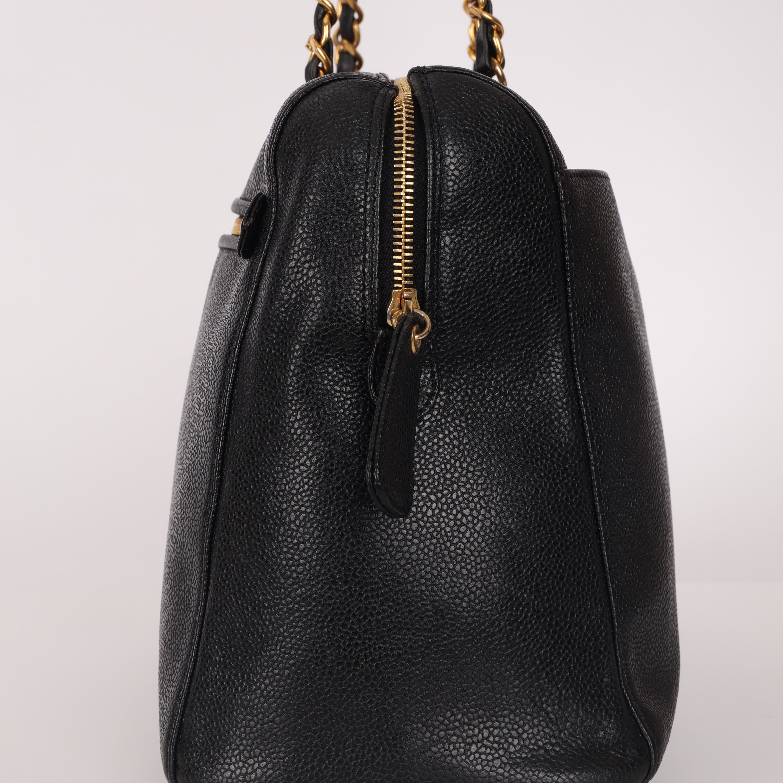 Chanel 1995 Medium Caviar Timeless Zip Tote 24K GP