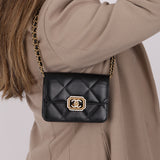 Chanel 2023 Calfskin Square Crystal Strass Mini Flap