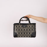 Gucci Geometric Bamboo Top Handle Bag
