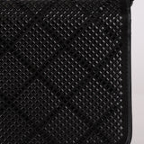 Chanel So Black Satin Crystal Studded Turnlock Wallet on Chain