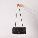 Chanel 2000s Chocolate Bar Wild Stitch Single Flap Shoulder Bag