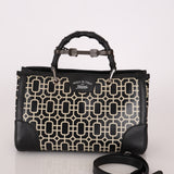Gucci Geometric Bamboo Top Handle Bag
