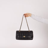 Chanel 2000s Chocolate Bar Wild Stitch Single Flap Shoulder Bag