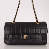 Chanel 2000s Chocolate Bar Wild Stitch Single Flap Shoulder Bag