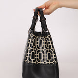 Gucci Geometric Bamboo Top Handle Bag