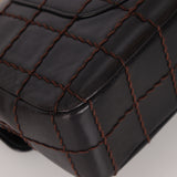 Chanel 2000s Chocolate Bar Wild Stitch Single Flap Shoulder Bag