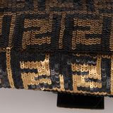 Ultra-Rare Vintage Fendi Zucca Sequin Snakeskin Baguette
