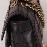 Chanel 2000s Chocolate Bar Wild Stitch Single Flap Shoulder Bag