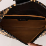 Ultra-Rare Vintage Fendi Zucca Sequin Snakeskin Baguette
