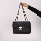 Chanel 1994 XL Logo Lambskin Jumbo Single Flap