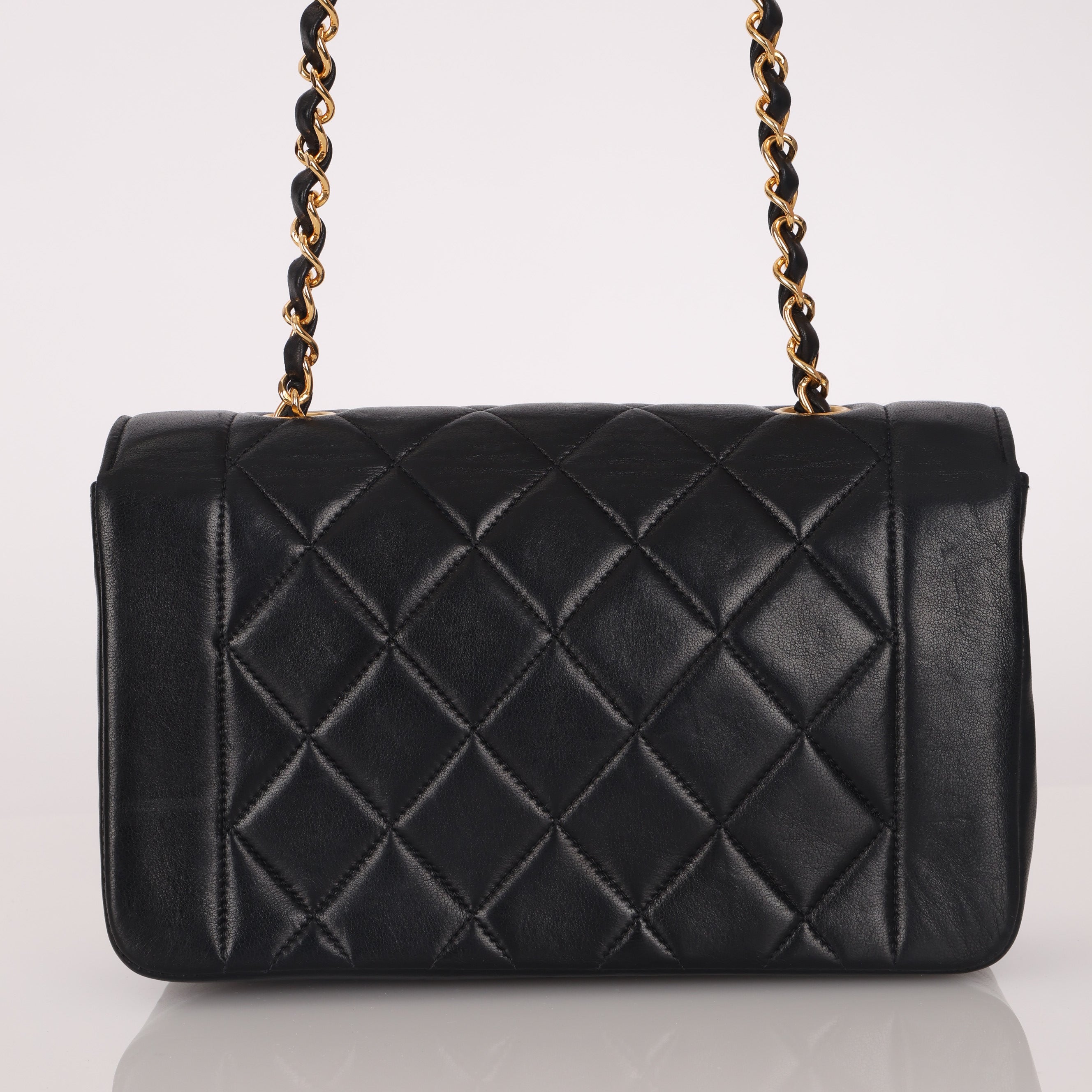 Chanel 1996 Lambskin Small Diana Bag 24K GP
