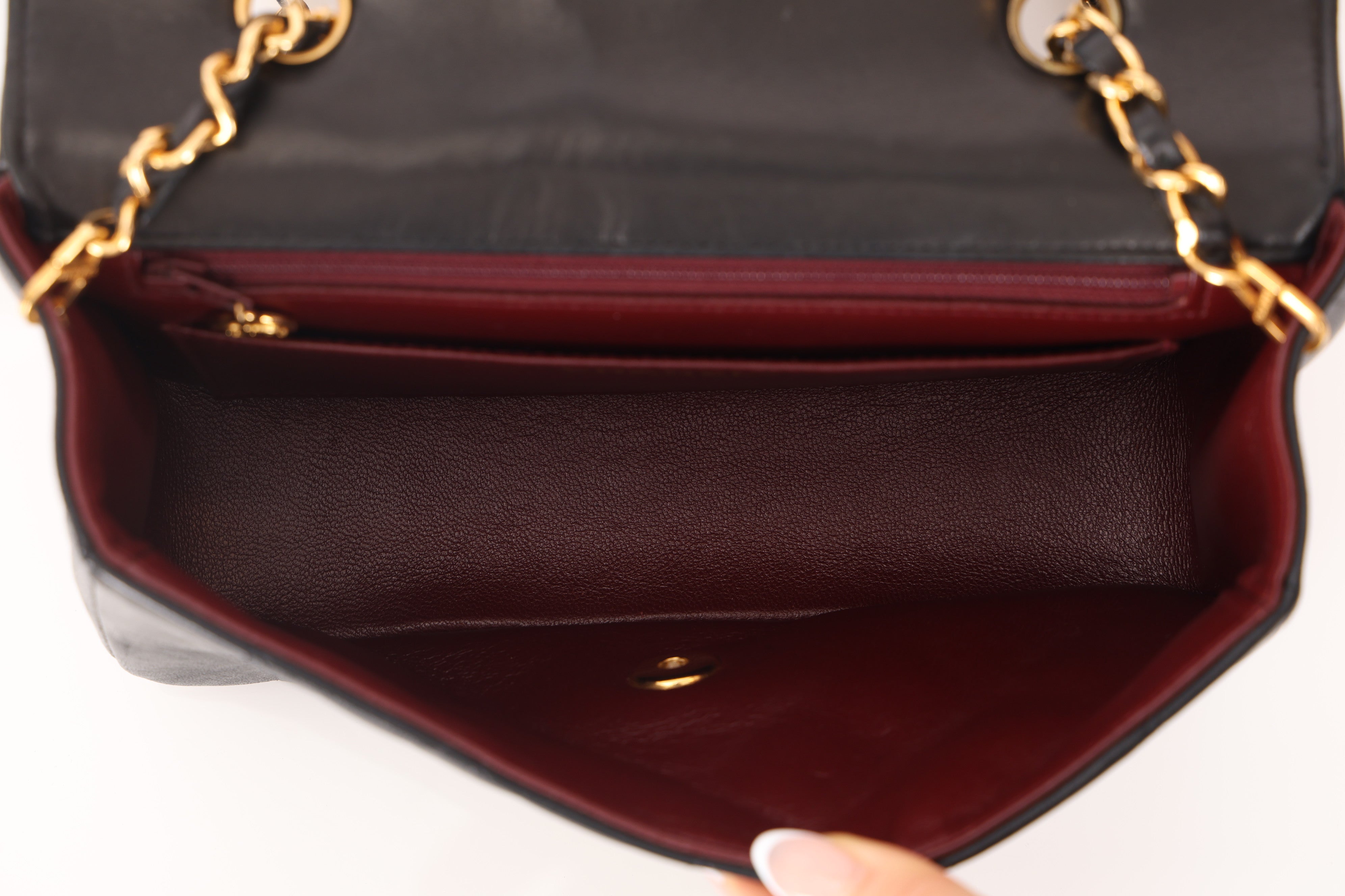 Chanel 1996 Lambskin Small Diana Bag 24K GP