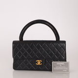 Chanel 1996 Lambskin Parent Kelly East West Top Handle Bag 24K GP