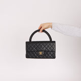 Chanel 1996 Lambskin Parent Kelly East West Top Handle Bag 24K GP