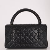 Chanel 1996 Lambskin Parent Kelly East West Top Handle Bag 24K GP