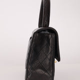 Chanel 1996 Lambskin Parent Kelly East West Top Handle Bag 24K GP