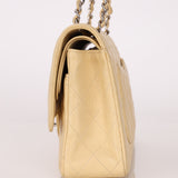 Chanel 2007 Light Beige Caviar Medium Double Flap SHW