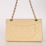 Chanel 2007 Light Beige Caviar Medium Double Flap SHW