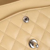Chanel 2007 Light Beige Caviar Medium Double Flap SHW
