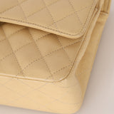 Chanel 2007 Light Beige Caviar Medium Double Flap SHW