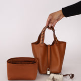 Limited Edition 2018 Hermès Tressage de Cuir Picotin 18 PHW