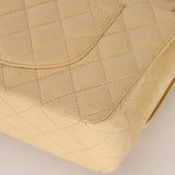 Chanel 2007 Light Beige Caviar Medium Double Flap SHW