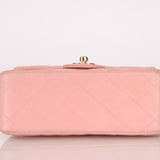 Rare Chanel 2004 Lambskin Rose Sakura Classic Flap Mini Bag 24K GP