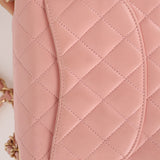 Rare Chanel 2004 Lambskin Rose Sakura Classic Flap Mini Bag 24K GP