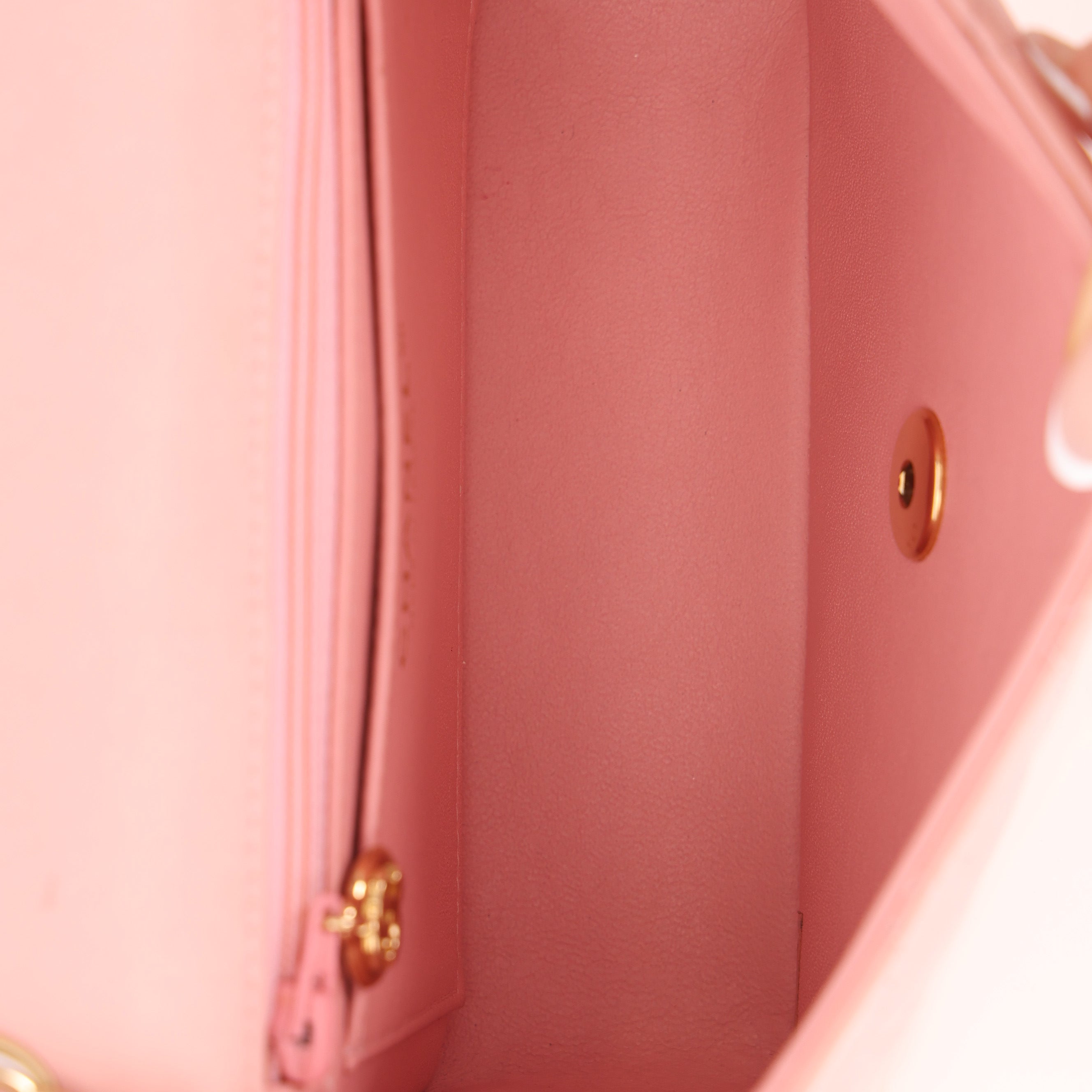 Rare Chanel 2004 Lambskin Rose Sakura Classic Flap Mini Bag 24K GP