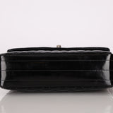 Chanel 1997 So Black Lucite Chain Handle Patent Flap Bag