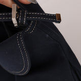 Fendi Marble Navy Canvas Baguette