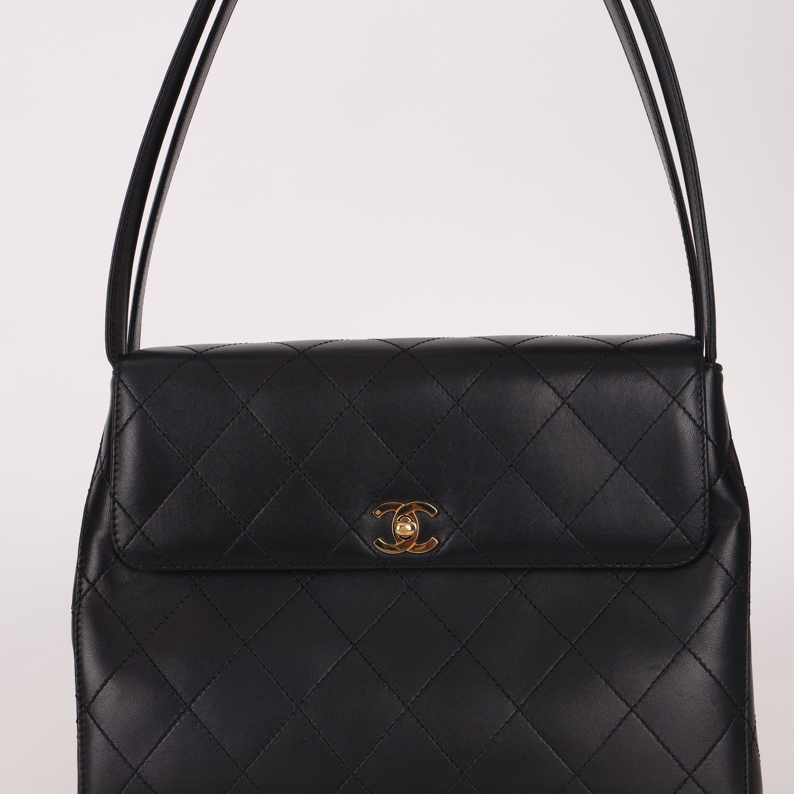 Chanel 1997 Lambskin Shoulder Kelly Bag 24K GP