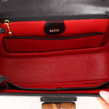 Gucci Vintage 1947 Black Bamboo Turnlock Top Handle