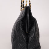 Chanel 1997 Caviar Top Turnlock Kisslock Shoulder Bag 24K GP